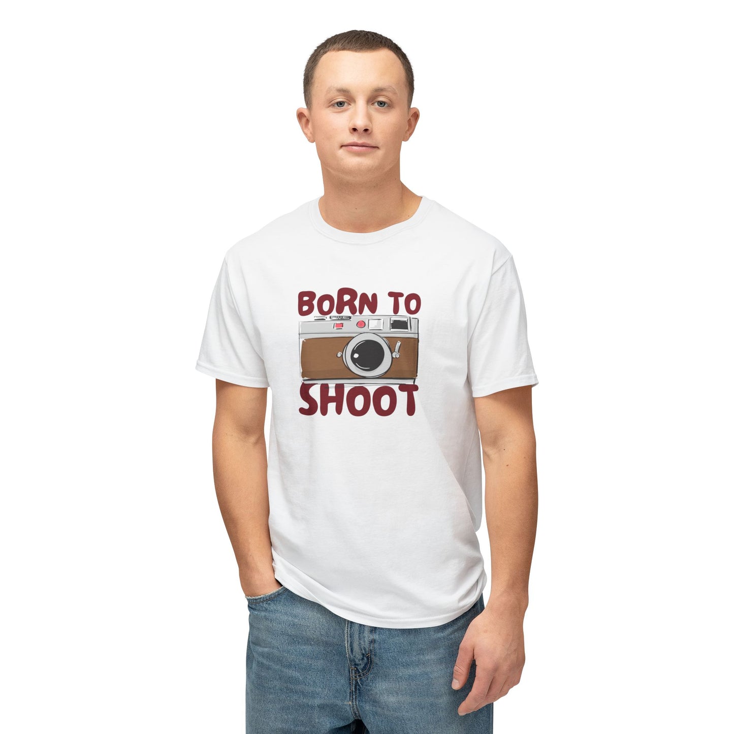 Camera Lover's Unisex T-Shirt – Born to Shoot, Photography Gift, Fun Shirt for Photographers, Unique Tee for Events, Casual Wear