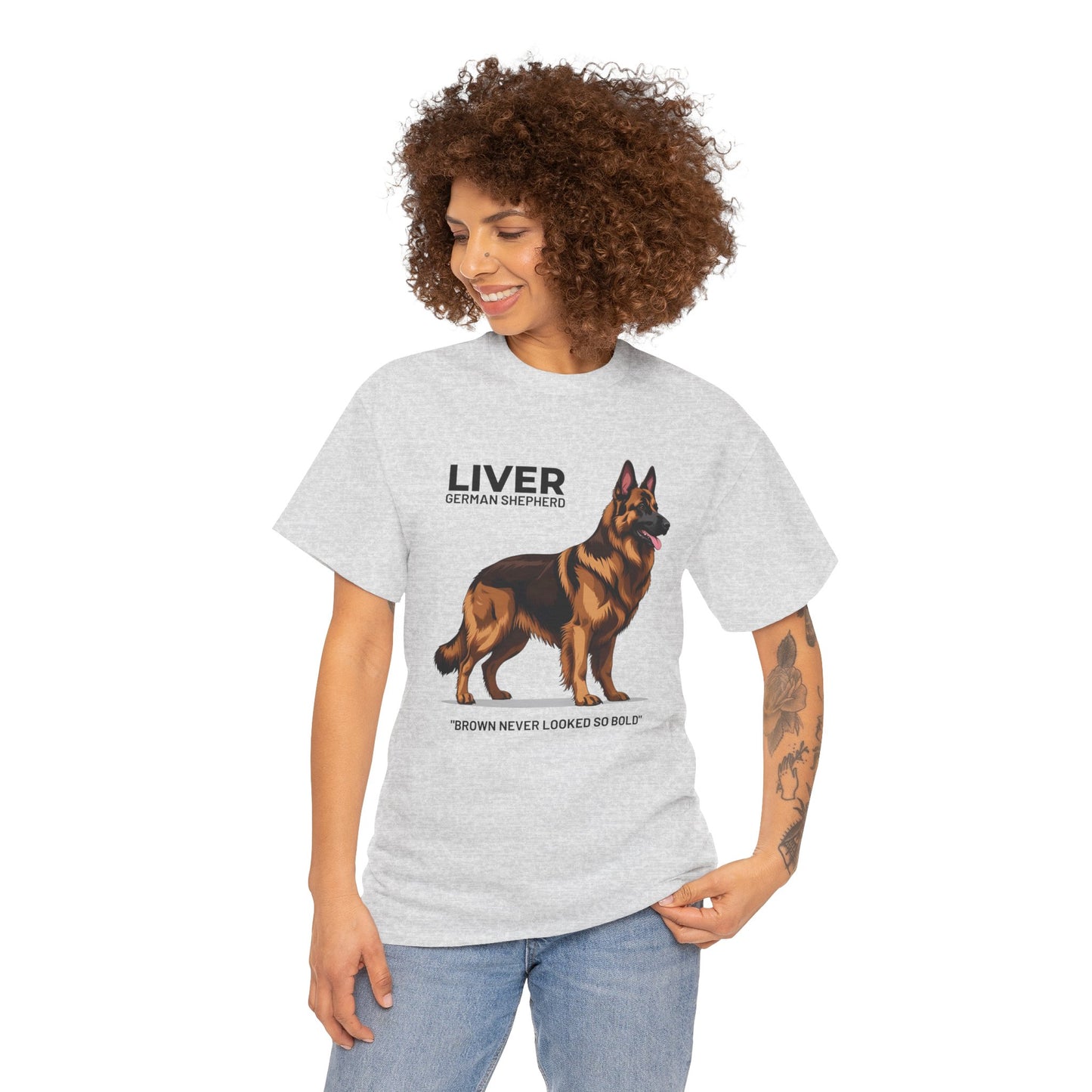 Liver German Shepherd Lover Tee - Brown Never Looked So Bold | Dog Owner Gift, Pet Parent Shirt, Animal Lover Apparel