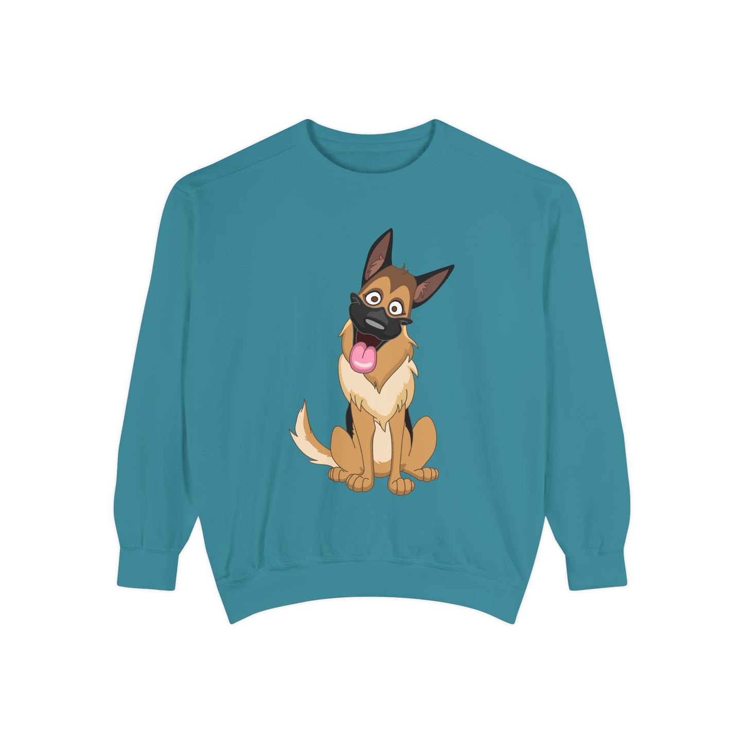 Funny Dog Cartoon Sweatshirt for Pet Lovers - Unisex Garment-Dyed Apparel