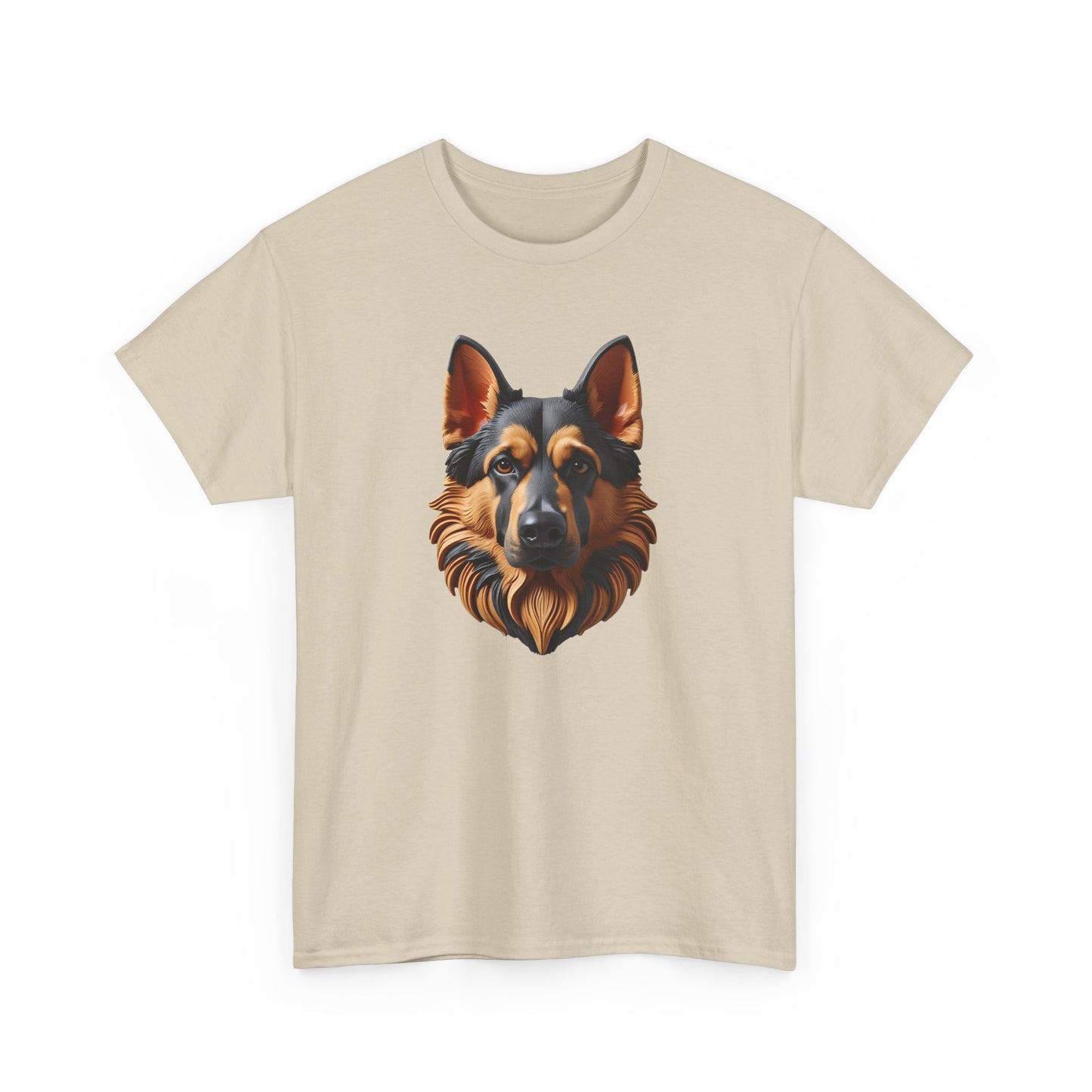 German Shepherd Lover Tee With 3D Design, Unisex Cotton Shirt, Dog T-Shirt, Pet Lovers Gift, Animal Enthusiast Apparel