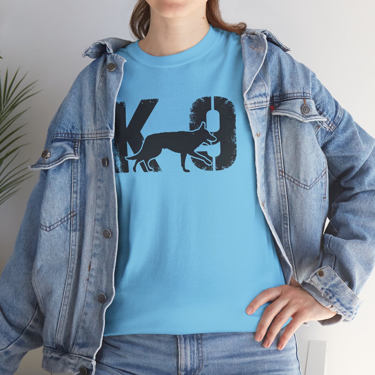 K-9 Dog Lover's Unisex Heavy Cotton Tee | T-Shirt for K-9 Handler | Dog Between K and 9 Design