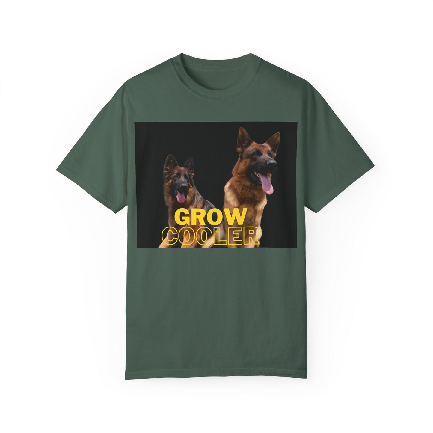 Unisex Dog Lover T-Shirt With Two German Shepherds and Caption Grow Cooler