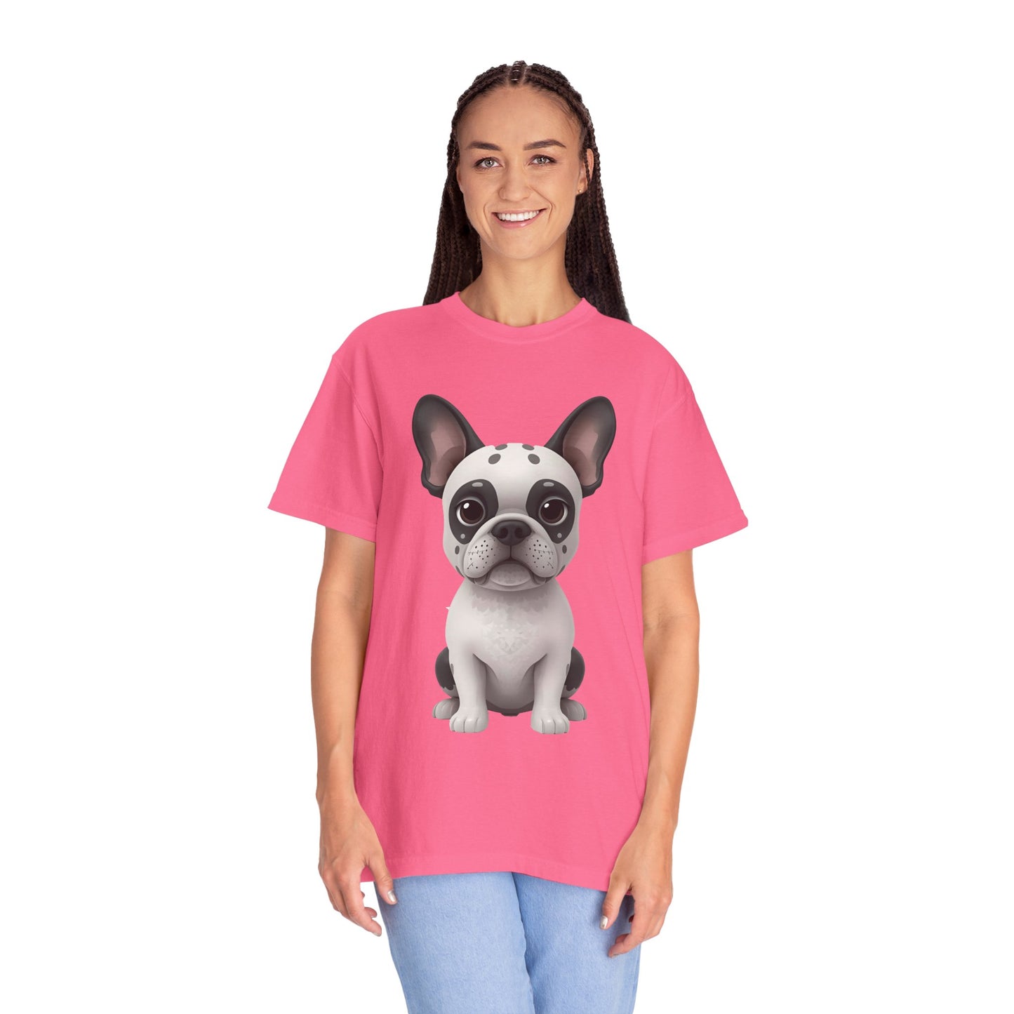 Cute 3D Design French Bulldog Unisex T-shirt, Animal Lover Gift