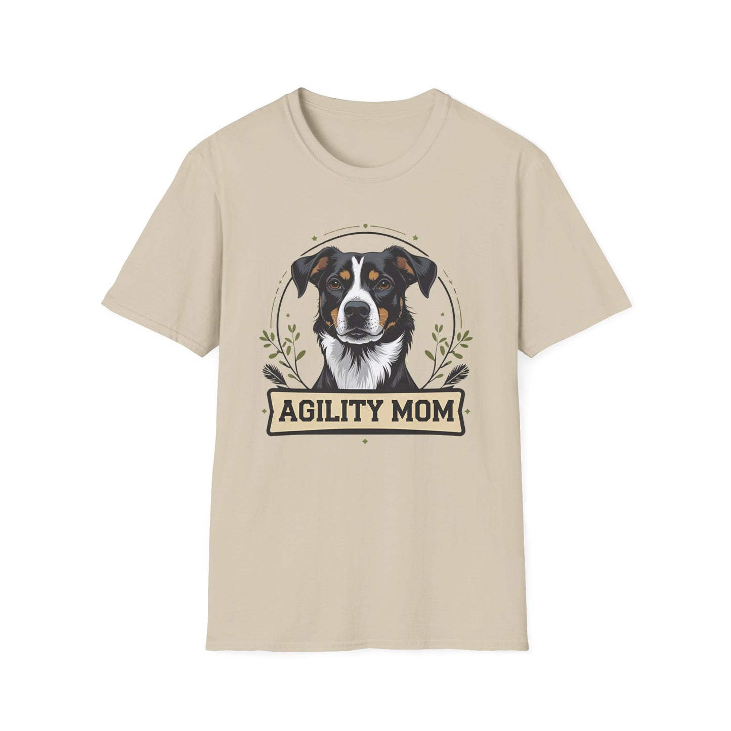 Agility Mom Unisex Softstyle T-Shirt | Perfect Gift for Dog Lovers, Pet Moms, Agility Enthusiasts, Women’s Dog Apparel, Casual Wear