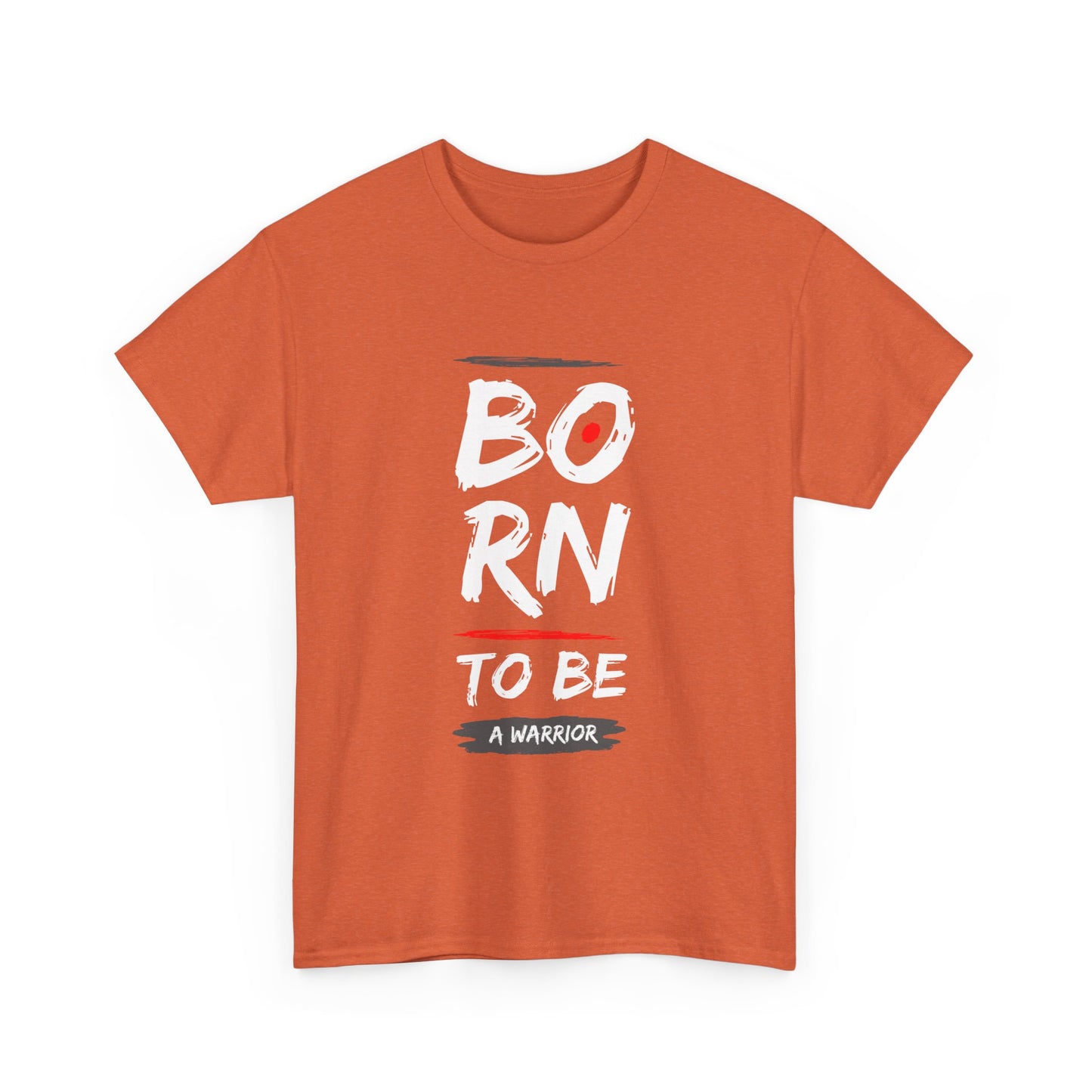 Born to Be a Warrior Unisex Heavy Cotton Tee, Inspirational Shirt for Veterans, Motivational Gift, Fitness Apparel, Casual Wear