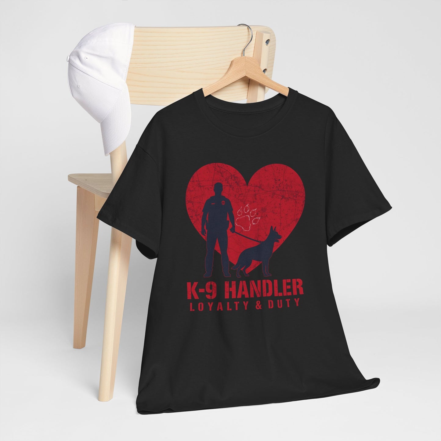K-9 Handler Heavy Cotton Tee - Loyalty & Duty Shirt, Dog Lover Gift