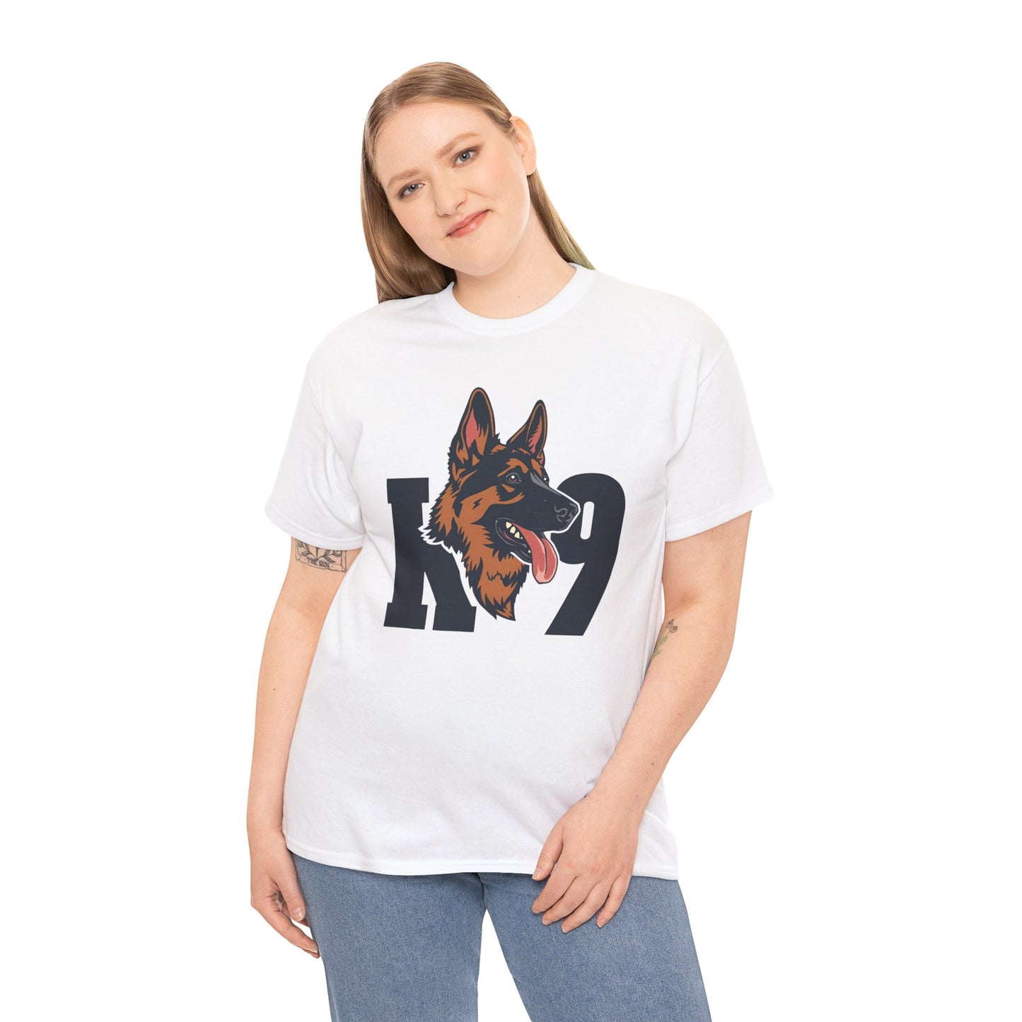 German Shepherd K9 Lover Unisex Heavy Cotton Tee | Dog Owner Gift, Dog Lover Apparel