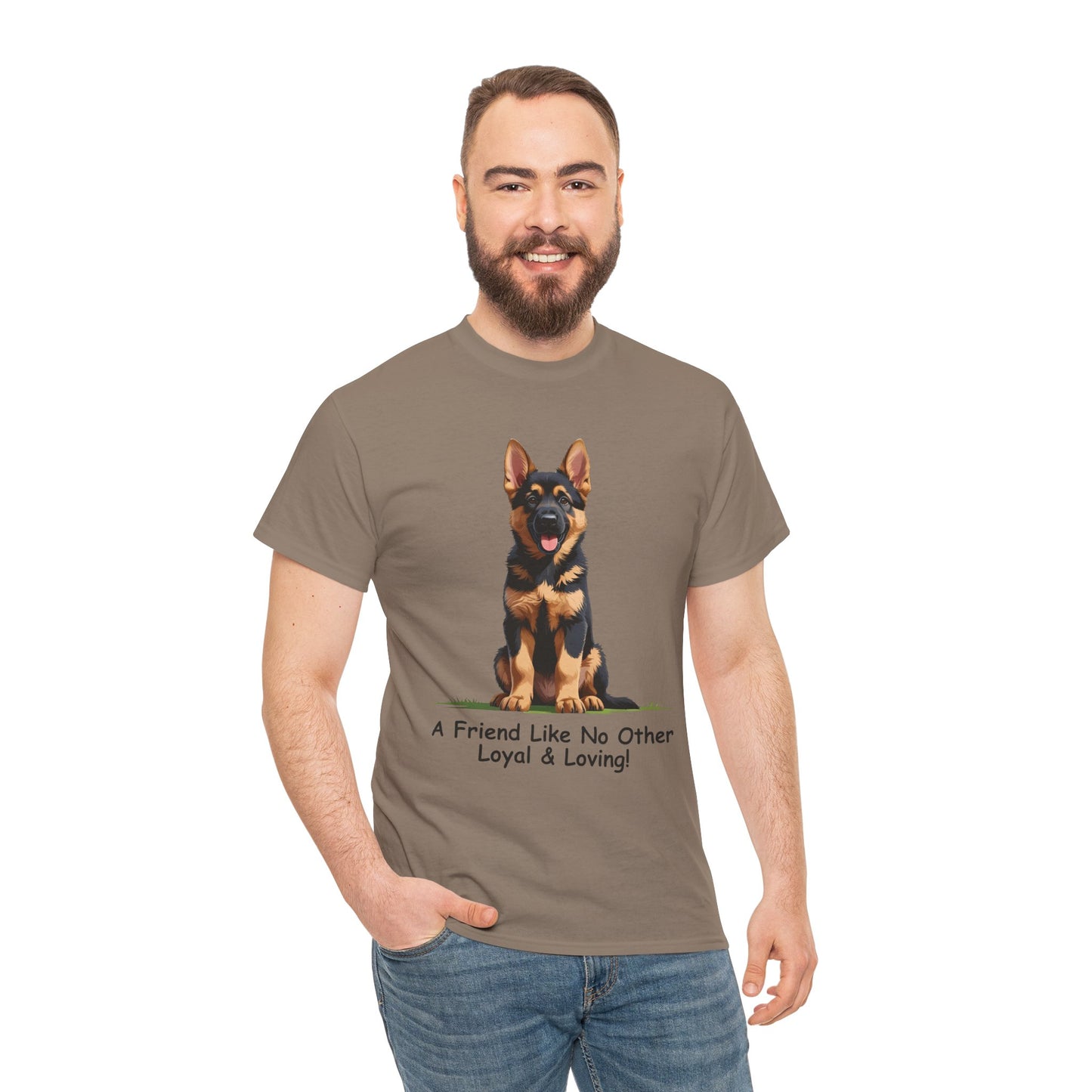 Adorable German Shepherd Puppy Lover Tee: A Friend Like No Other, Dog Owner Gift, Dog Mom Shirt, Gifts for Animal Lovers, Unisex Cotton T-shirt