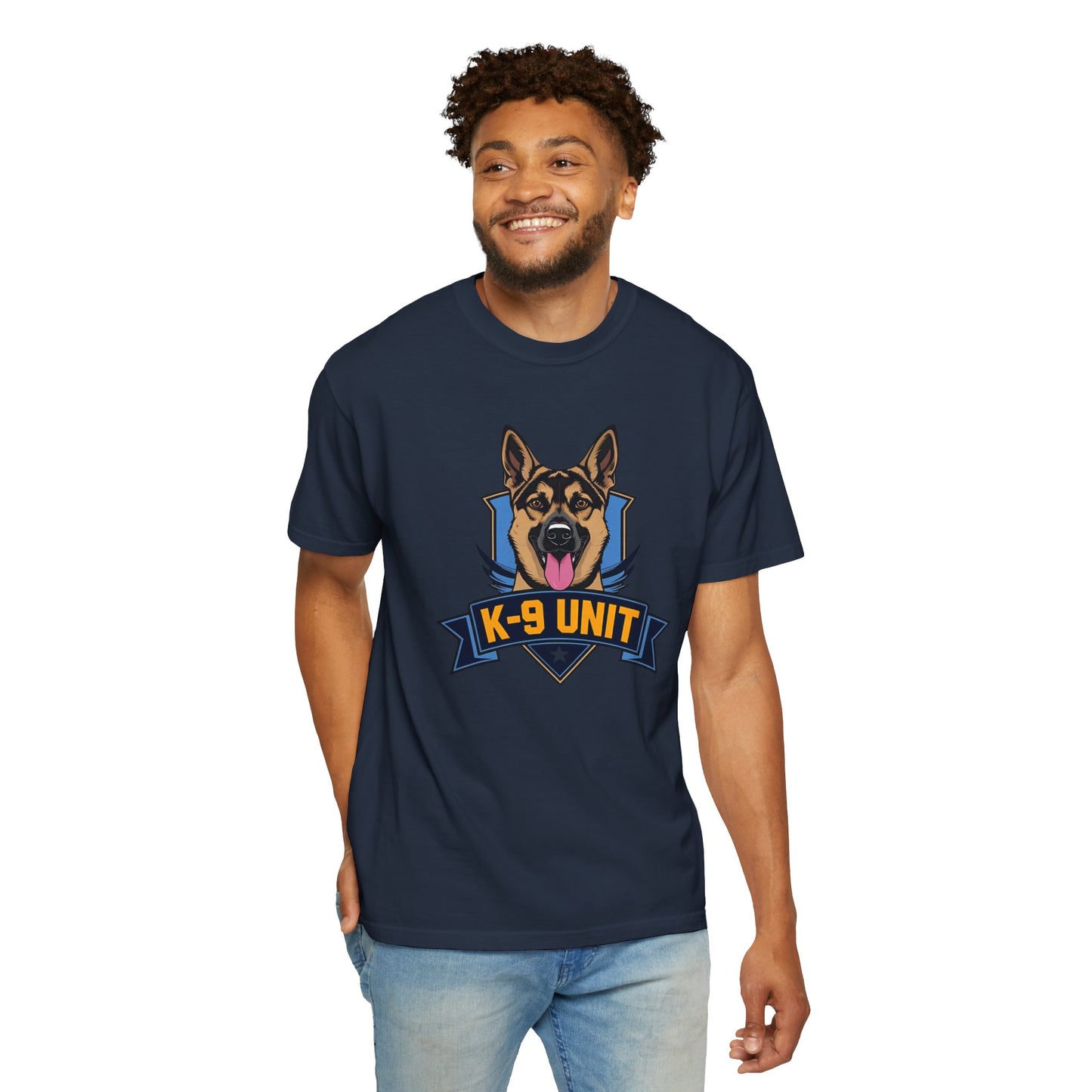 K-9 Unit Unisex Garment-Dyed T-shirt for Dog Lovers, Pet Owner Gift, Casual Wear