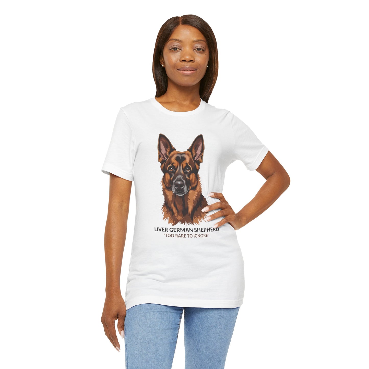 Liver German Shepherd Dog Lover Tee - To Rare To Ignore | Perfect Gift for Pet Owners, Animal Lover Merchandise, Casual Wear, Unique Dog Shirt