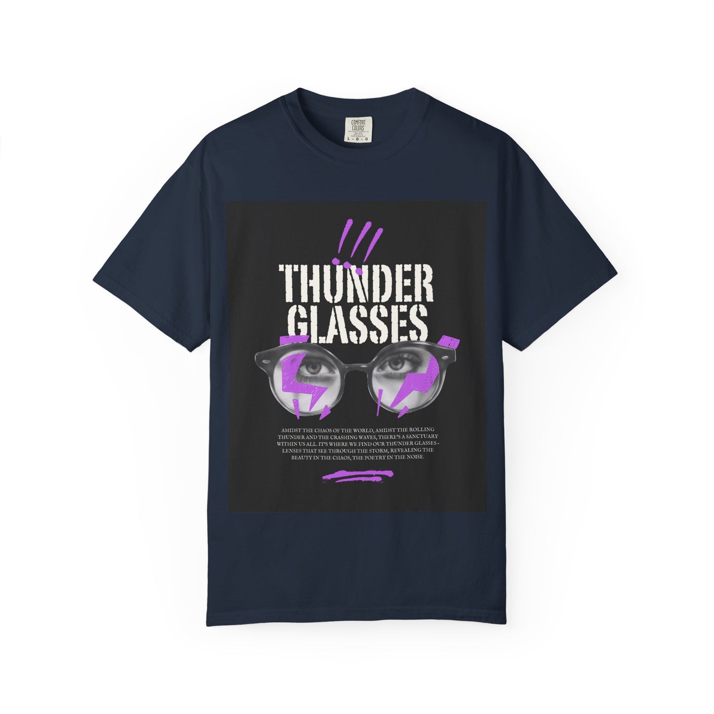 Thunder Glasses Unisex T-Shirt | Retro Graphic Tee for Music Lovers, Gift for Birthdays, Festivals, Unisex Style, Casual Wear