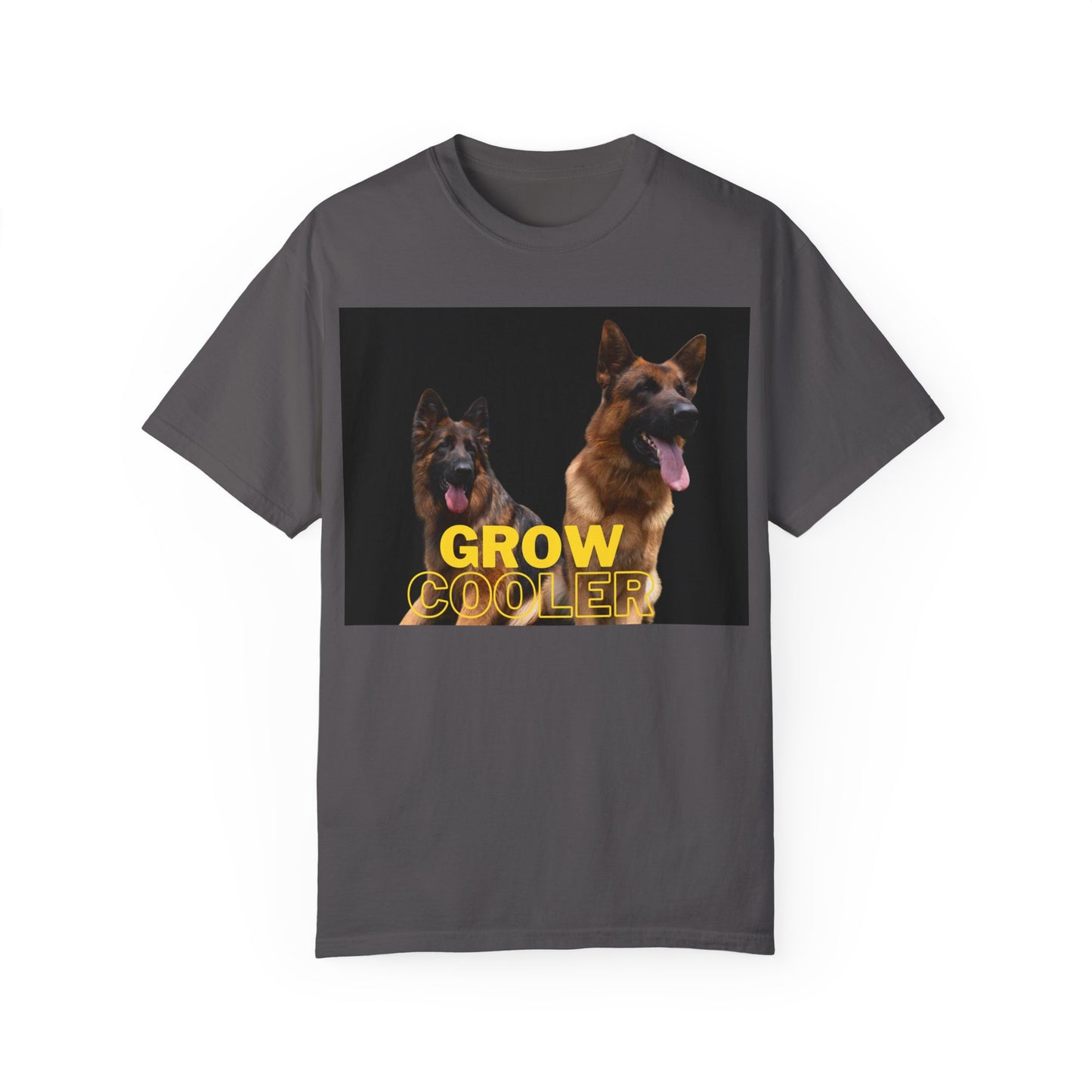 Unisex Dog Lover T-Shirt With Two German Shepherds and Caption Grow Cooler