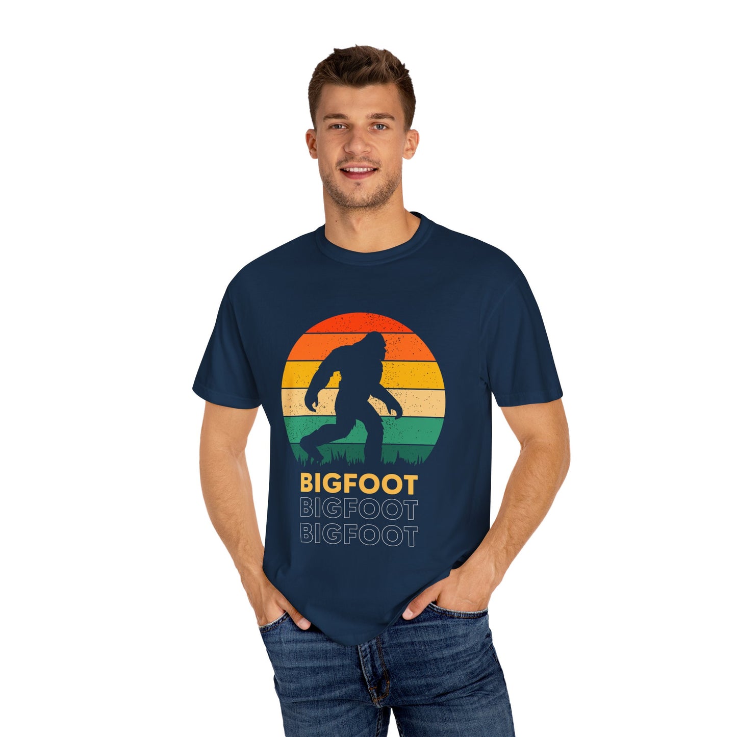 Retro Bigfoot Unisex T-Shirt, Vintage Sasquatch Tee, Nature Lover Gift, Outdoor Adventure Apparel, Cool Summer Shirt