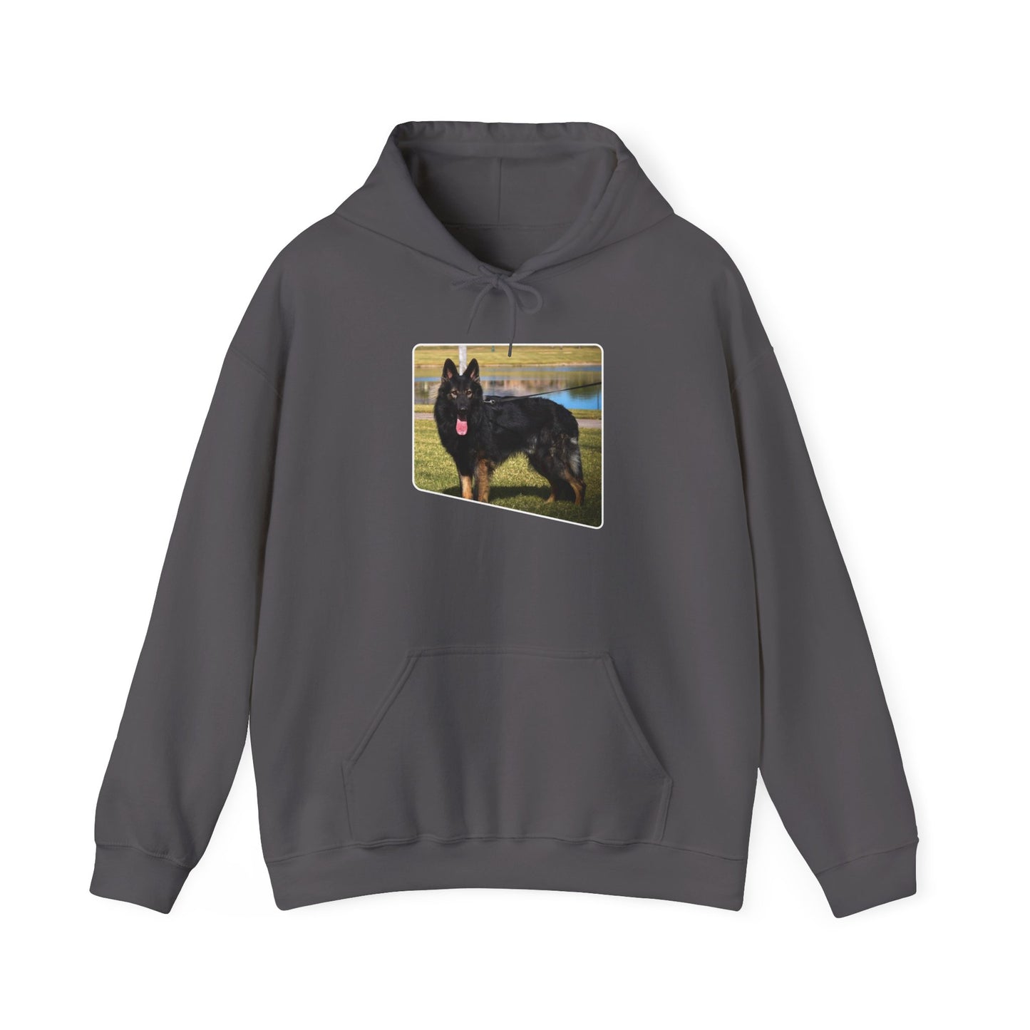 Unisex Dog Lover Hoodie With an Old Fashioned Working Line German Shepherd
