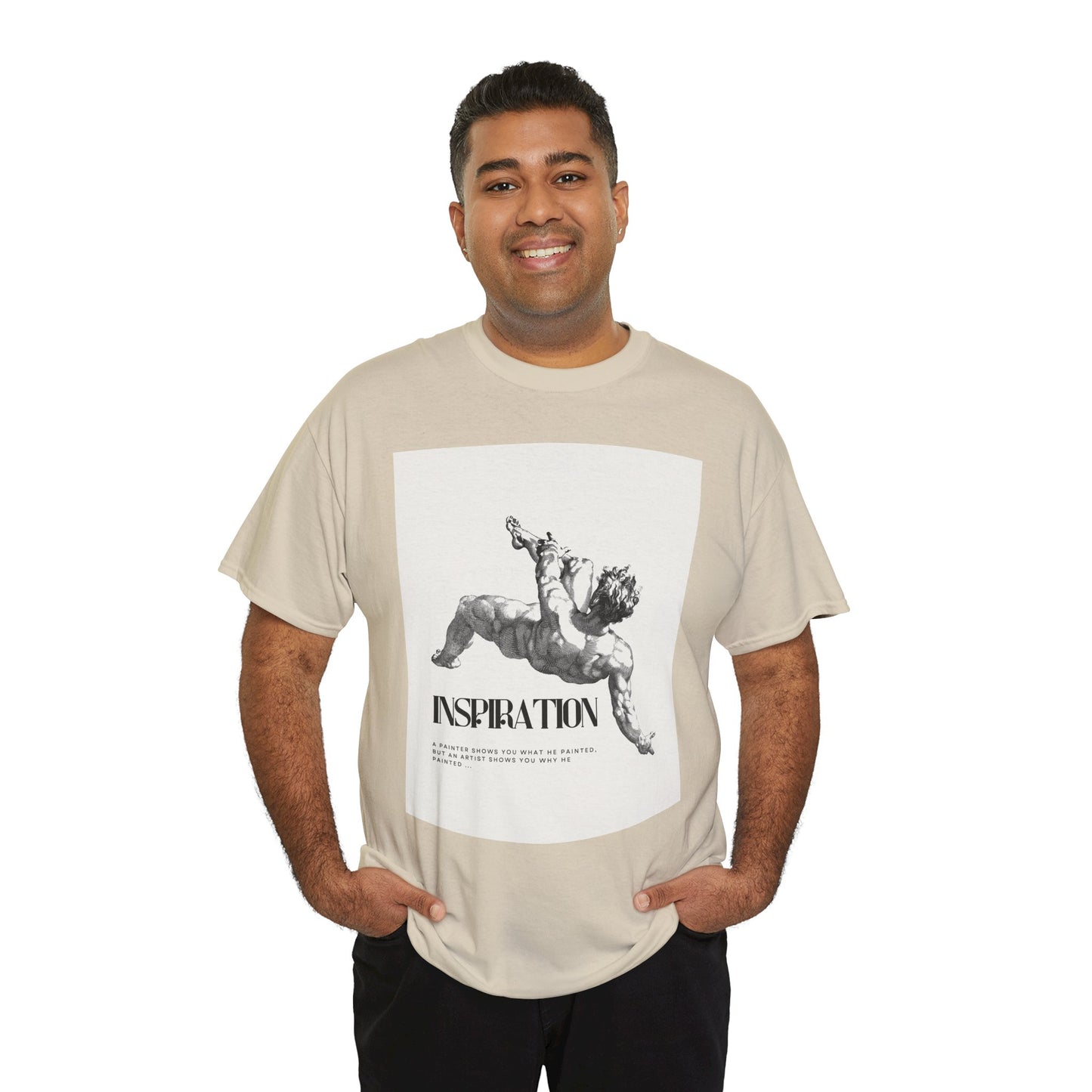 Inspiration Unisex Heavy Cotton Tee, Motivational Shirt, Gift for Artists, Casual Wear, Quote T-Shirt, Birthday Gift