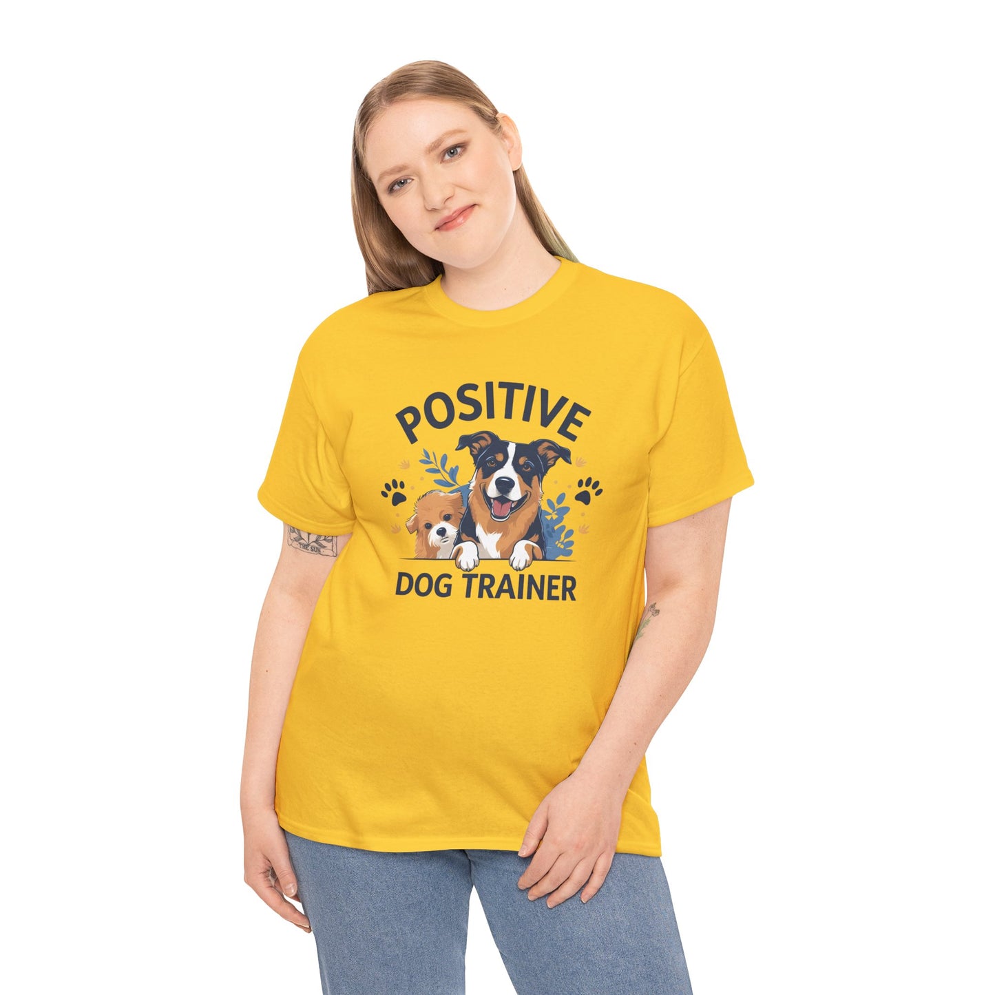 Positive Dog Trainer Tee, Dog Lover Gift, Unisex Cotton T-Shirt, Pet Training Apparel, Animal Care, Casual Dog Shirt