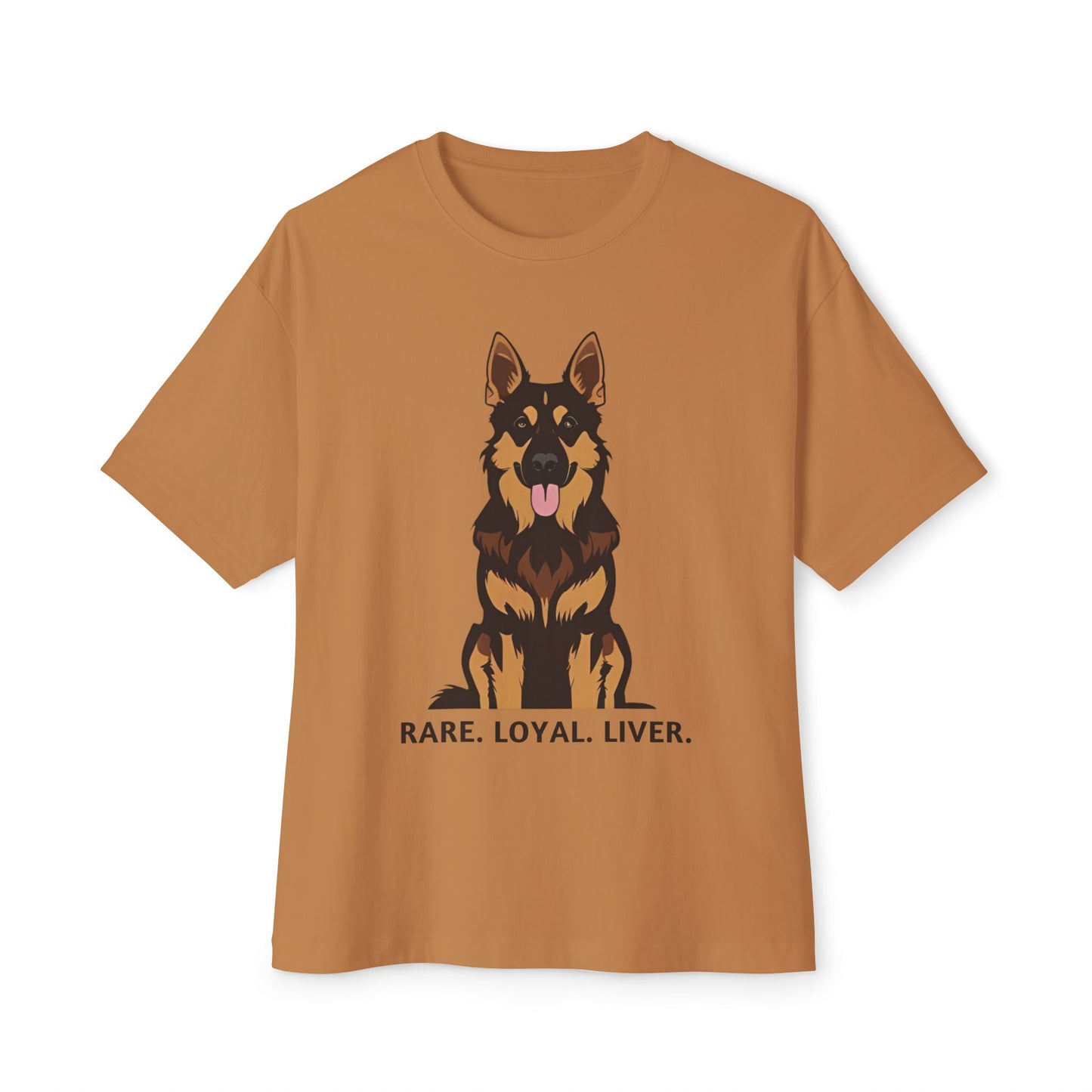 Liver German Shepherd Lover's Boxy Tee - Rare, Loyal, Liver | Pet Lover Gift, Dog Shirt, Animal Lover Style, Unisex T-Shirt, Casual Wear