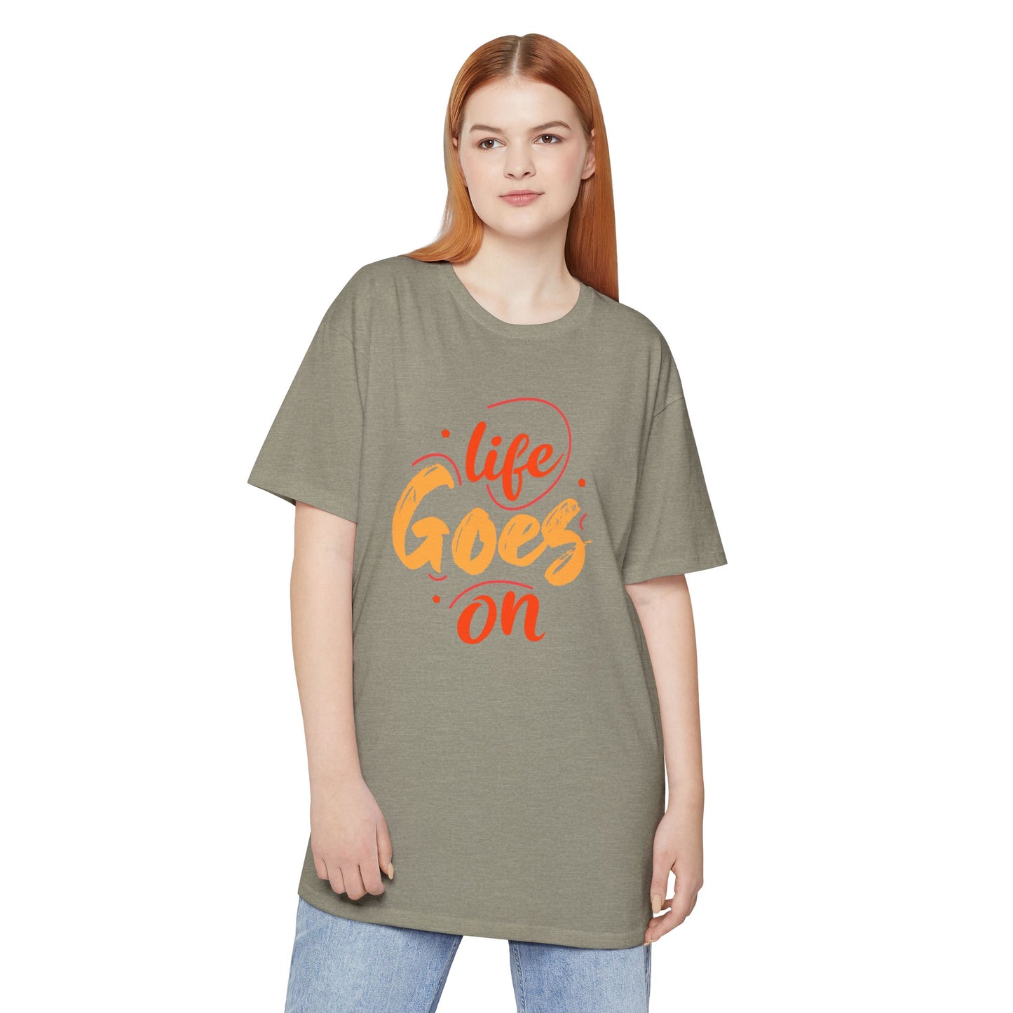 Inspirational Unisex Urban Tee - 'Life Goes On', Casual Streetwear, Gift for Friends, Motivational Outfit, Comfortable Daily Wear