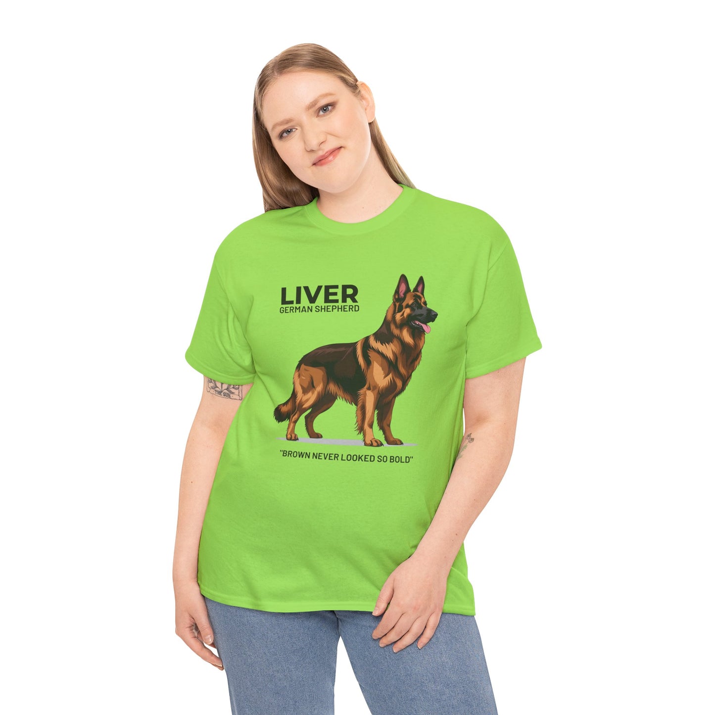 Liver German Shepherd Lover Tee - Brown Never Looked So Bold | Dog Owner Gift, Pet Parent Shirt, Animal Lover Apparel