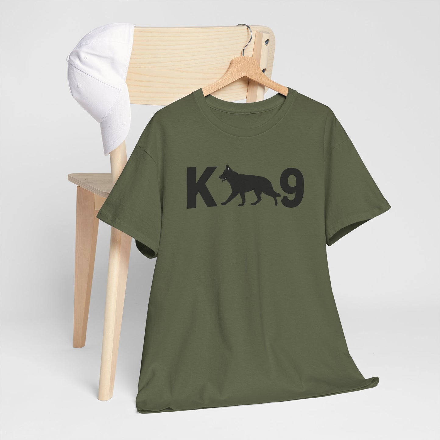 Black German Shepherd K9 Unisex Heavy Cotton Tee - Perfect for Dog Lovers, Pet Owners