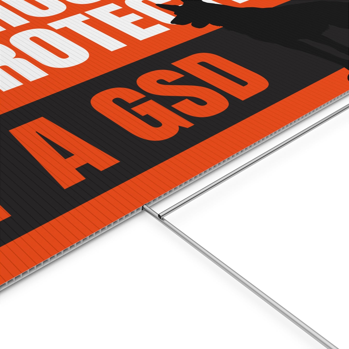 German Shepherd Yard Sign - "This House is Protected by a GSD" - Security Decor for Dog Lovers