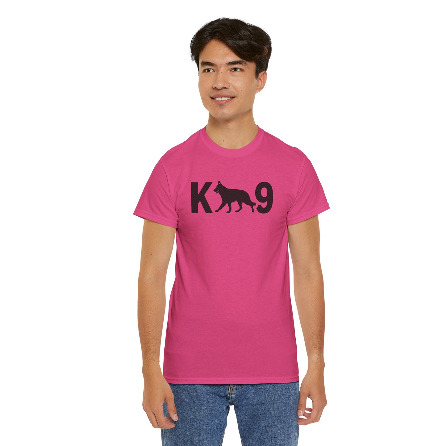 Black German Shepherd K9 Unisex Heavy Cotton Tee - Perfect for Dog Lovers, Pet Owners