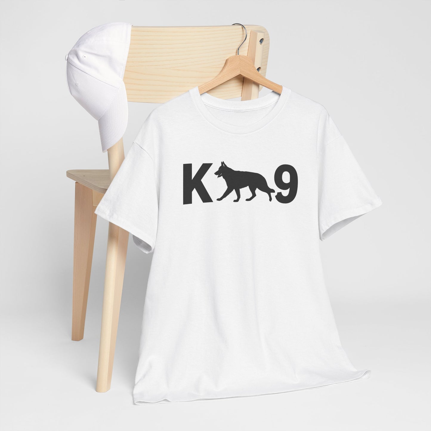 Black German Shepherd K9 Unisex Heavy Cotton Tee - Perfect for Dog Lovers, Pet Owners