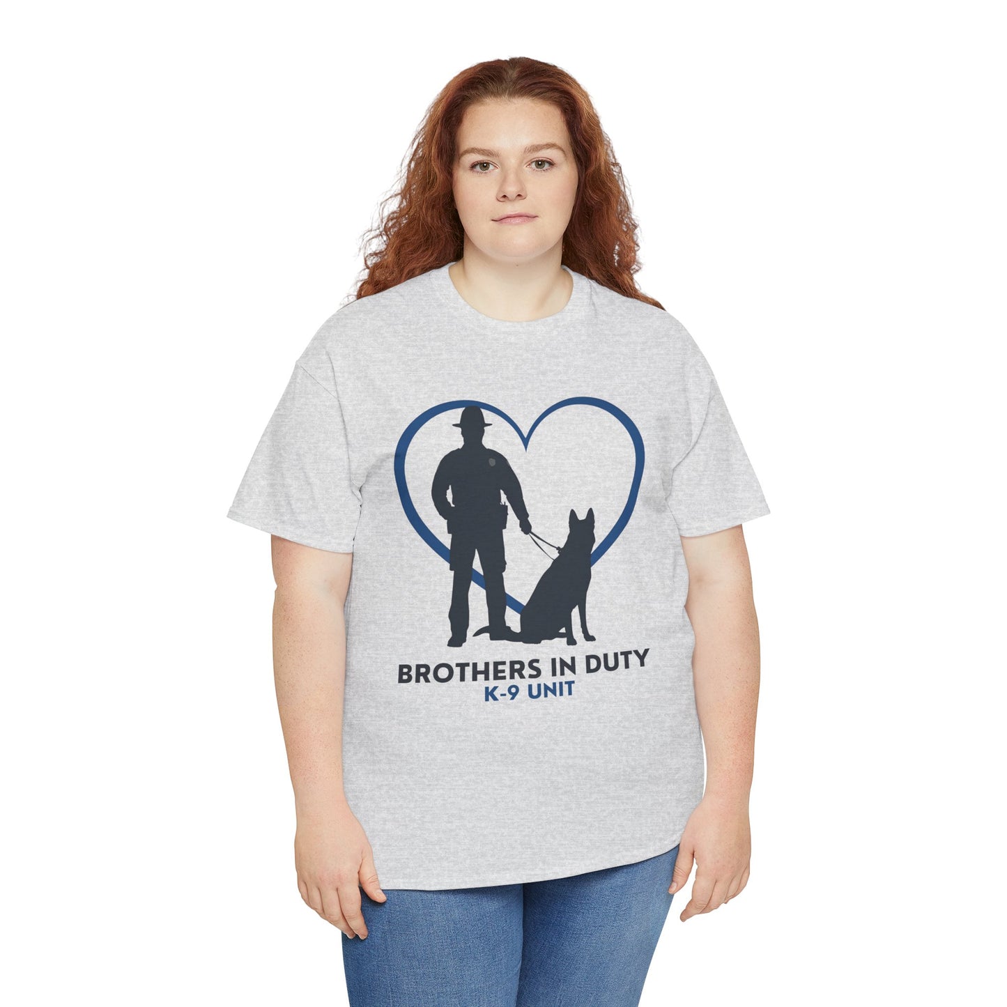 Heartfelt K-9 Unit Tee - Brothers In Duty | Police Officer Gift, Dog Lover Shirt, Law Enforcement Apparel