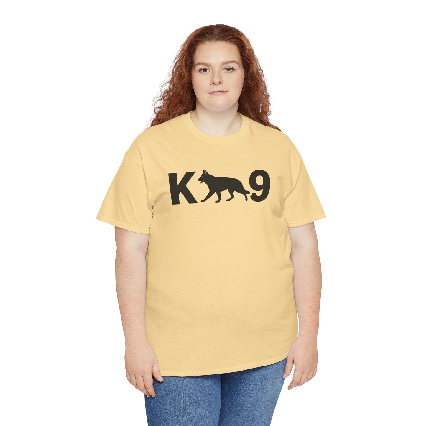 Black German Shepherd K9 Unisex Heavy Cotton Tee - Perfect for Dog Lovers, Pet Owners