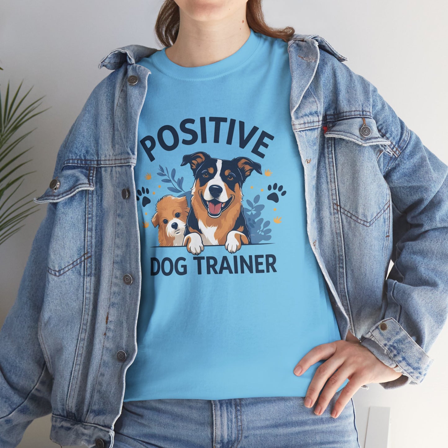 Positive Dog Trainer Tee, Dog Lover Gift, Unisex Cotton T-Shirt, Pet Training Apparel, Animal Care, Casual Dog Shirt