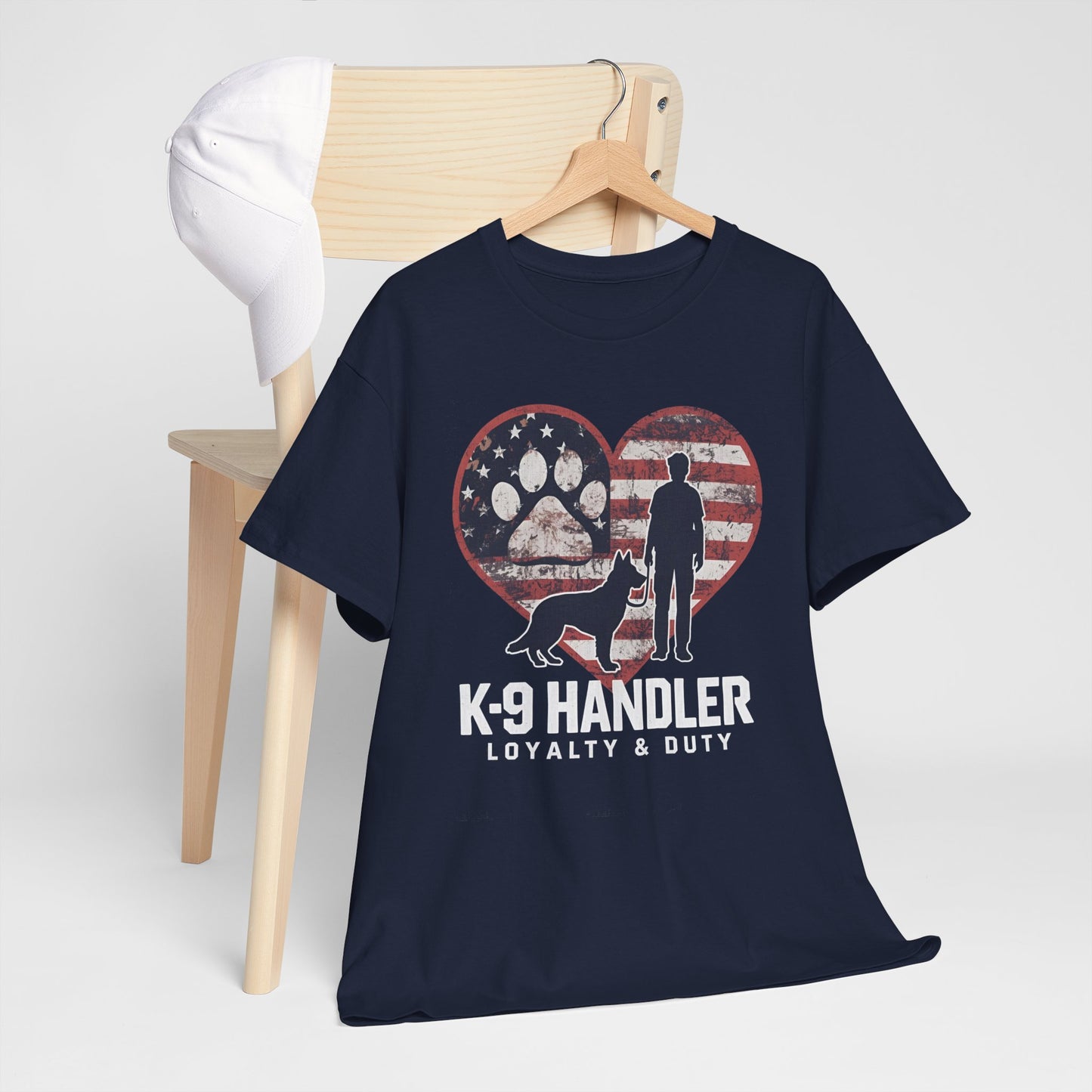 K-9 Handler Heart Tee | Loyalty & Duty T-Shirt | Dog Lover Gift, Police Support Shirt
