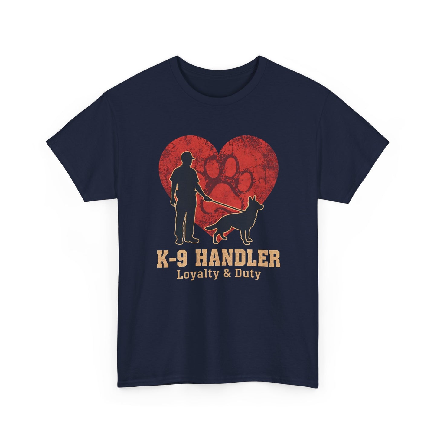K-9 Handler Heart Tee - Loyalty & Duty, Dog Lover Gift, Pet Owner Apparel