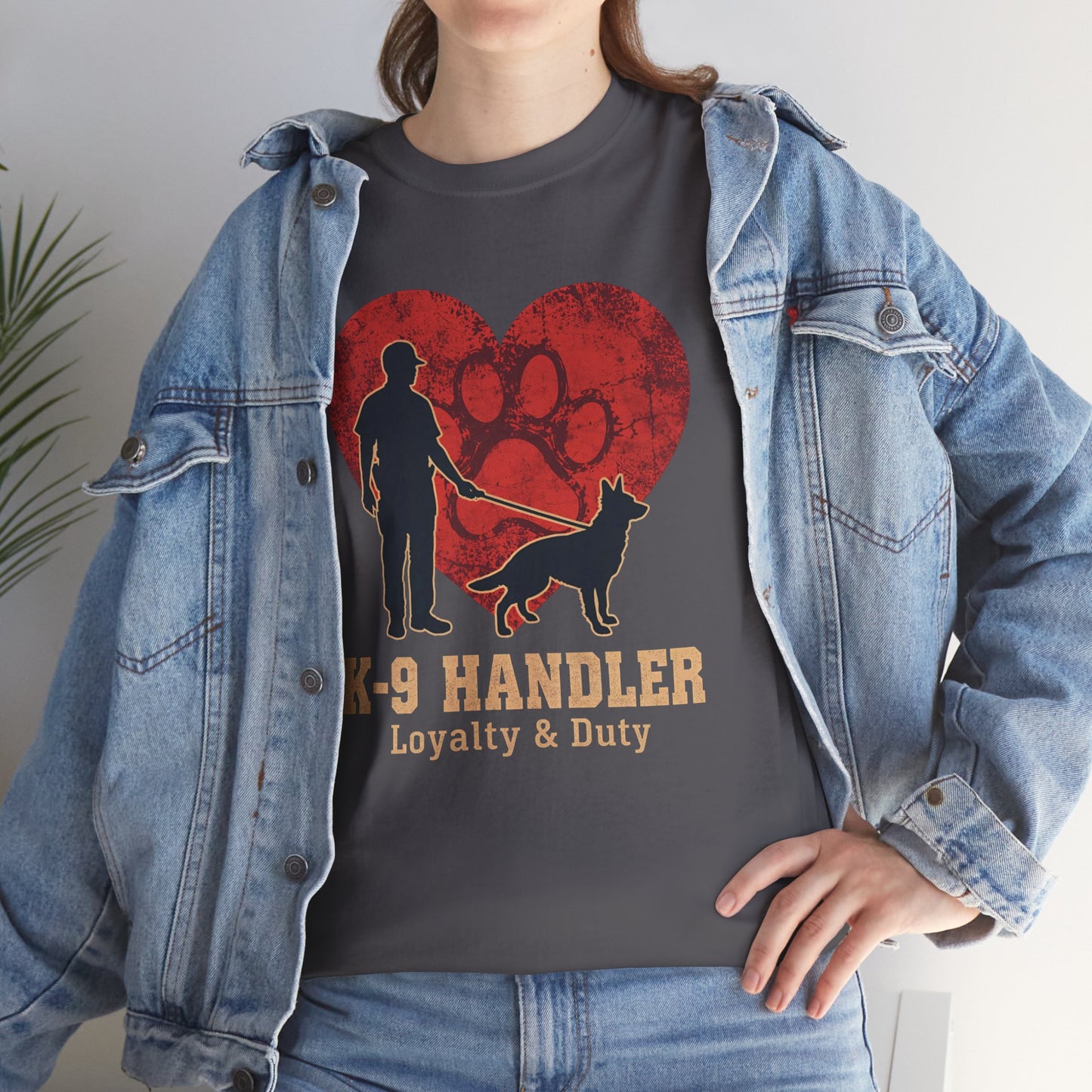 K-9 Handler Heart Tee - Loyalty & Duty, Dog Lover Gift, Pet Owner Apparel