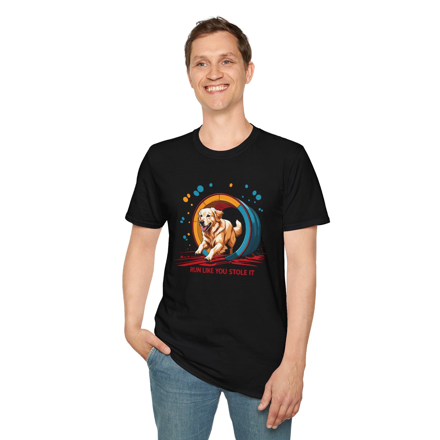 Dog Agility T-Shirt - Run Like You Stole It, Perfect for Dog Trainers, Summer Outfits, Fun Casual Wear