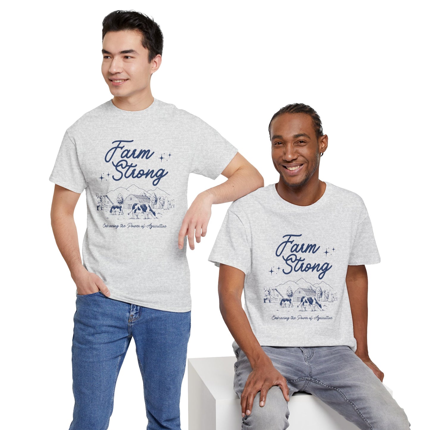 Farm Strong Unisex Cotton Tee - Embracing the Power of Agriculture, Motivational Shirt, Inspirational Tee