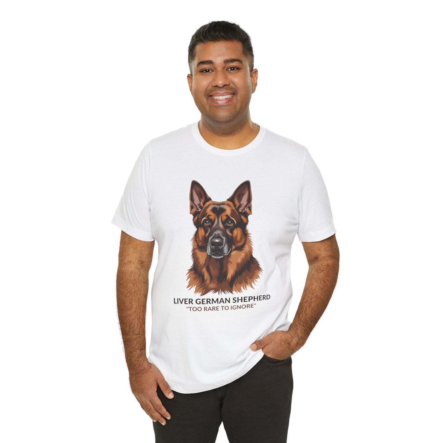 Liver German Shepherd Dog Lover Tee - To Rare To Ignore | Perfect Gift for Pet Owners, Animal Lover Merchandise, Casual Wear, Unique Dog Shirt