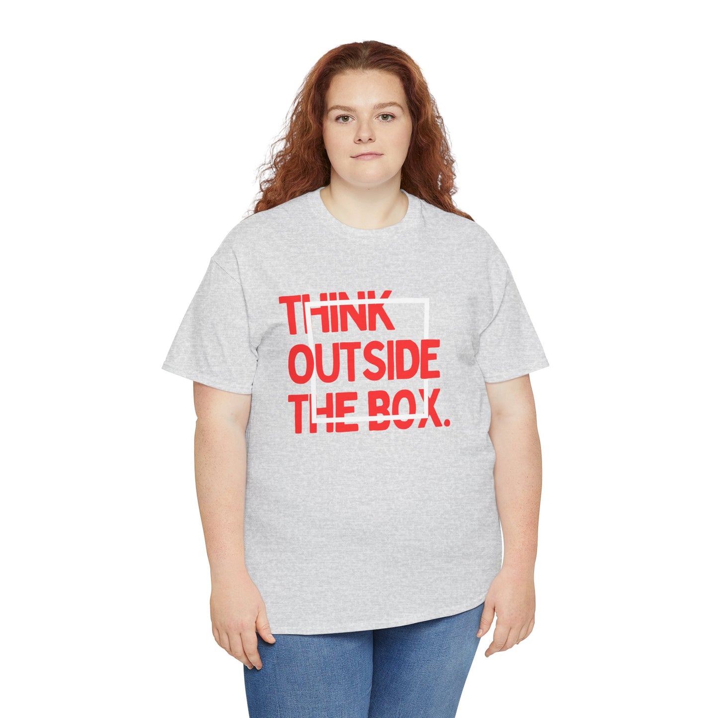 Creative Thinking Unisex Cotton Tee - Thin Out of Box, Inspirational Shirt, Motivational Gifts, Trendy Top for All Occasions, Perfect for Dreamers