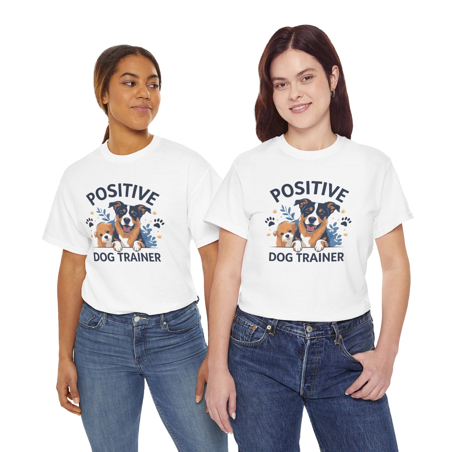 Positive Dog Trainer Tee, Dog Lover Gift, Unisex Cotton T-Shirt, Pet Training Apparel, Animal Care, Casual Dog Shirt