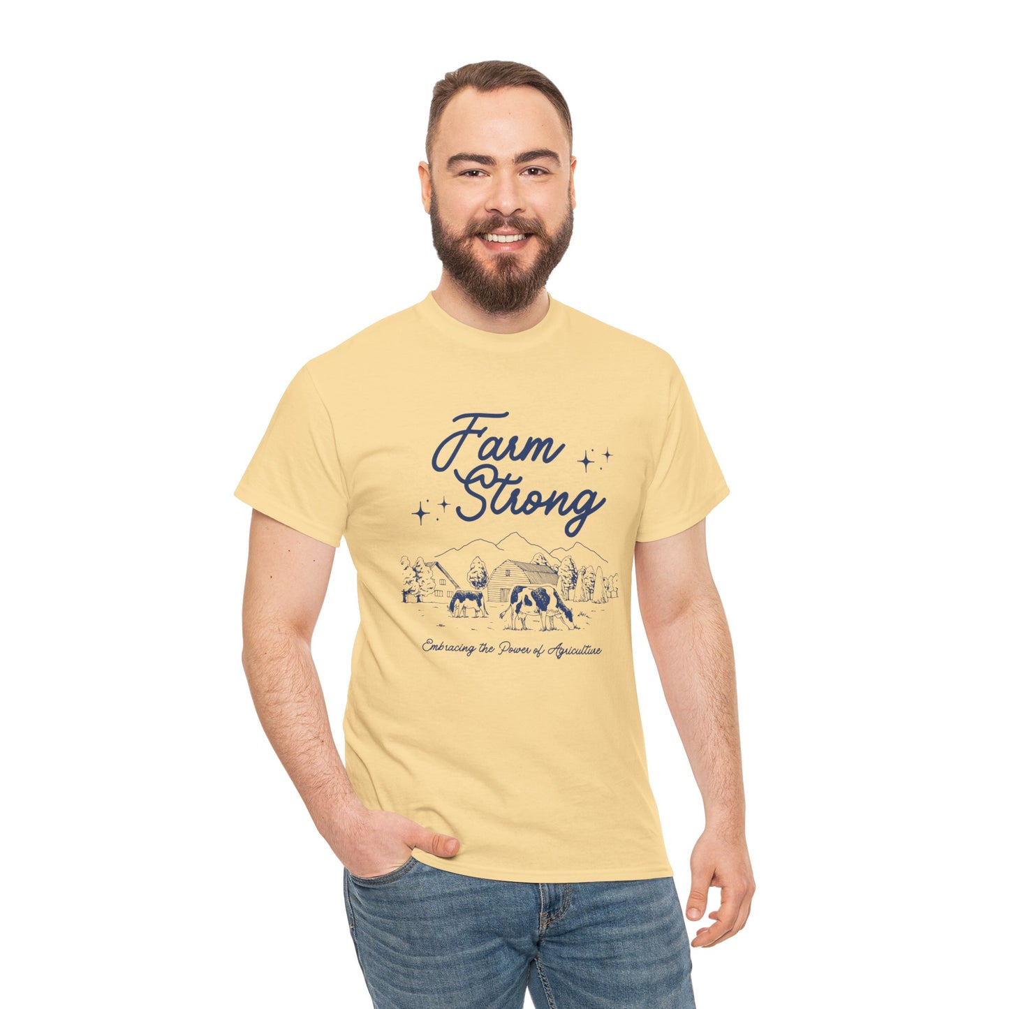 Farm Strong Unisex Cotton Tee - Embracing the Power of Agriculture, Motivational Shirt, Inspirational Tee