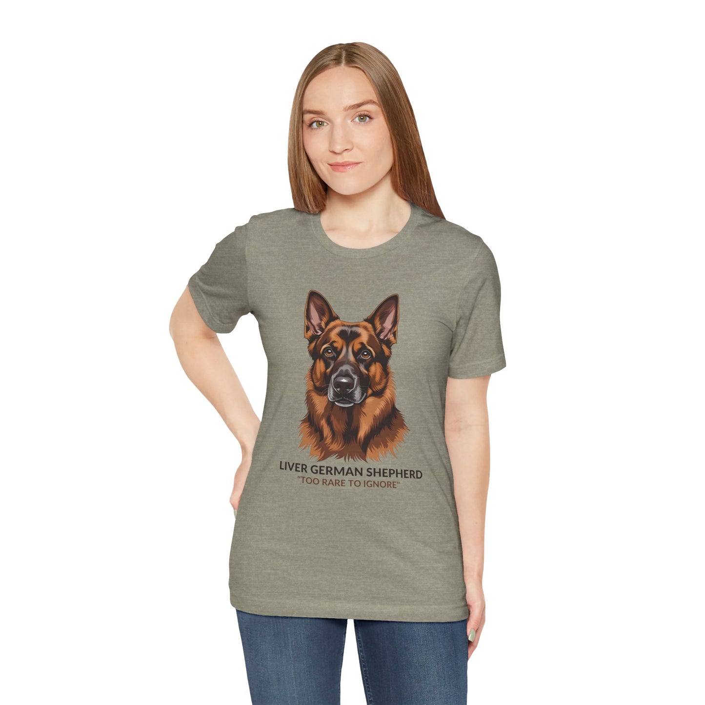 Liver German Shepherd Dog Lover Tee - To Rare To Ignore | Perfect Gift for Pet Owners, Animal Lover Merchandise, Casual Wear, Unique Dog Shirt