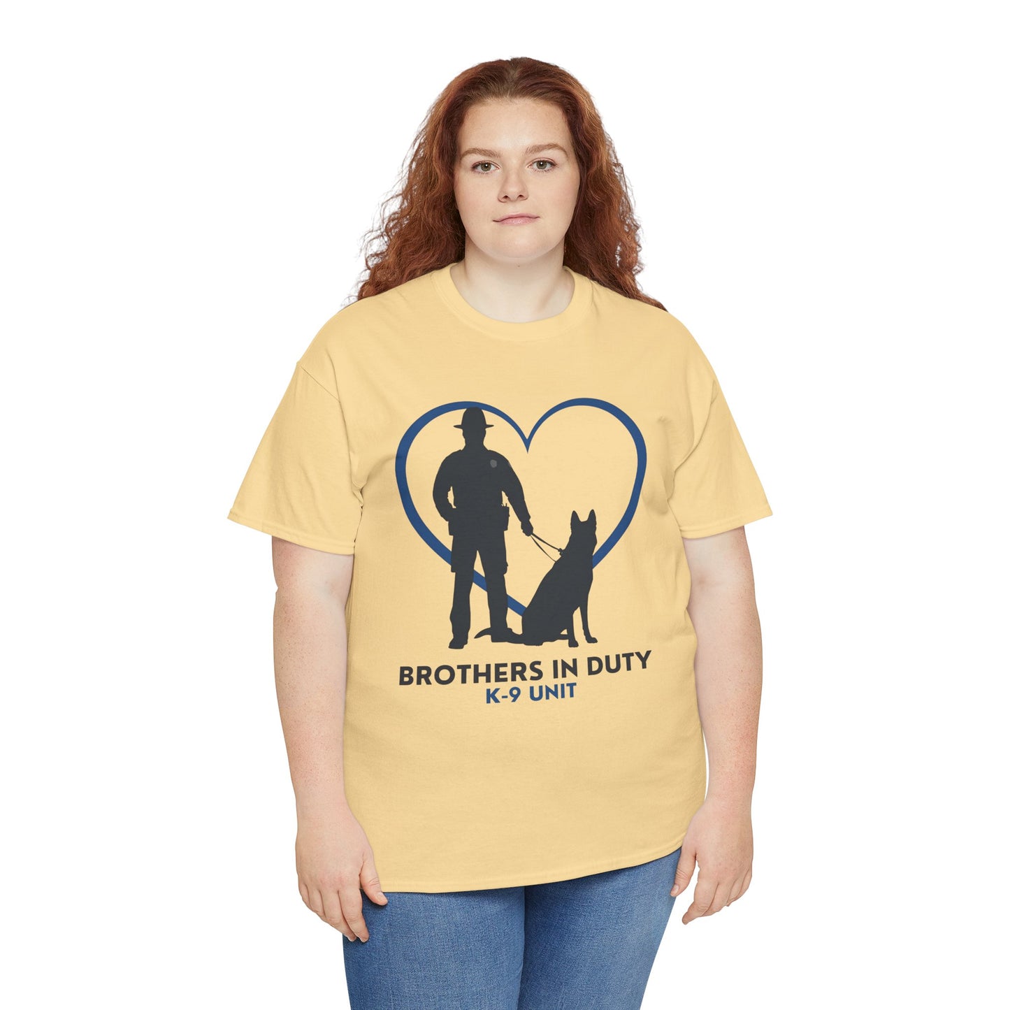 Heartfelt K-9 Unit Tee - Brothers In Duty | Police Officer Gift, Dog Lover Shirt, Law Enforcement Apparel