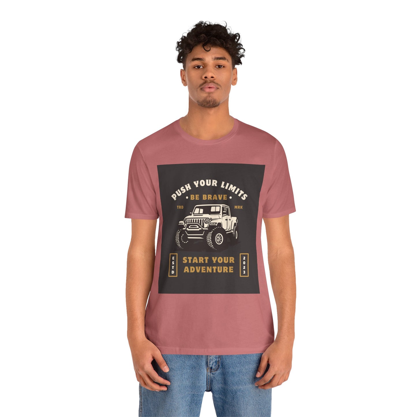 Push Your Limits Adventure-Inspiring Unisex Jersey Tee, Outdoor Shirt, Motivational T-Shirt, Gift for Adventurers, Hiking Apparel, Travel Tee