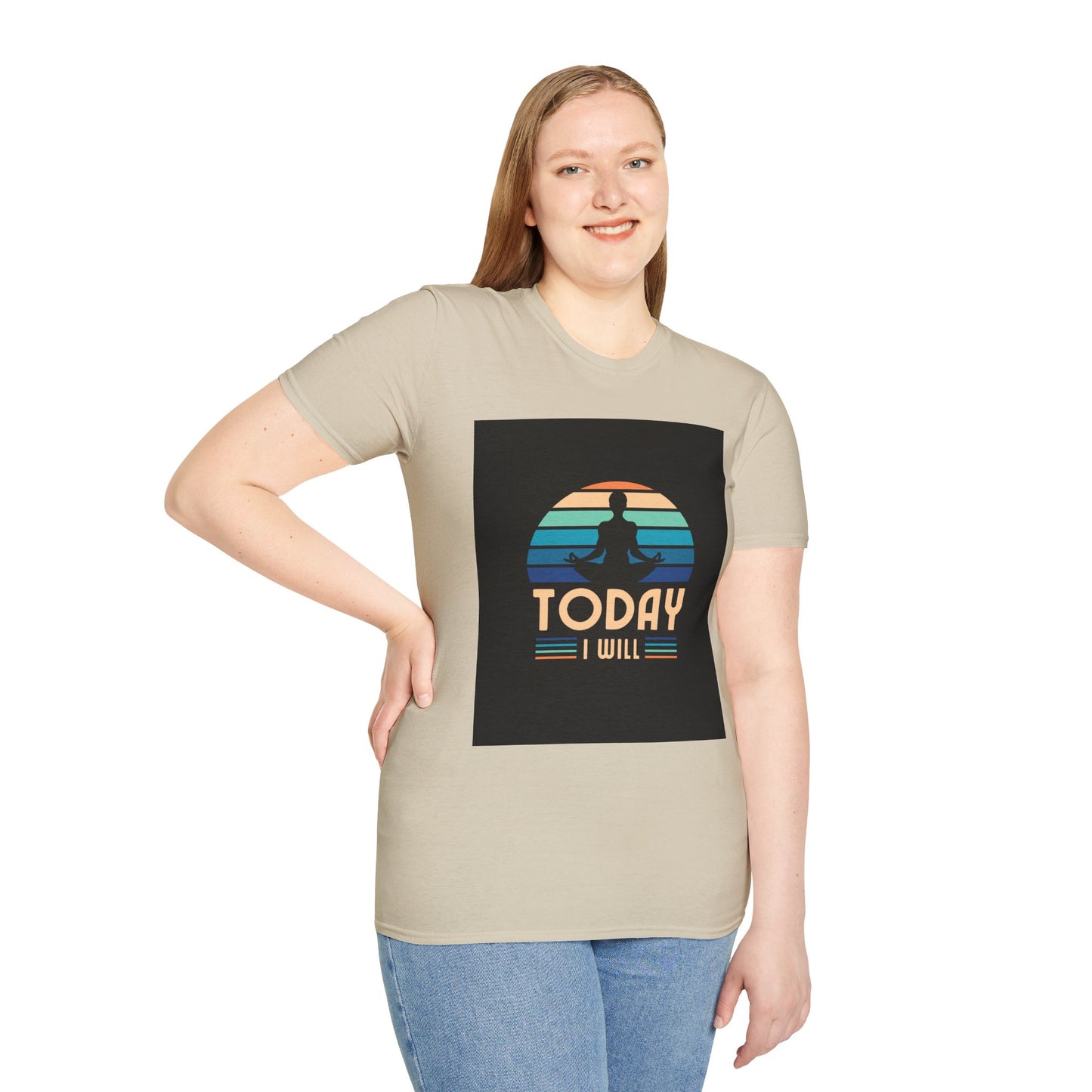 Mindfulness Motivation Unisex T-Shirt, Positive Quote Today I Will Shirt, Inspirational Graphic Tee, Yoga Apparel, Gift for Meditation Lovers