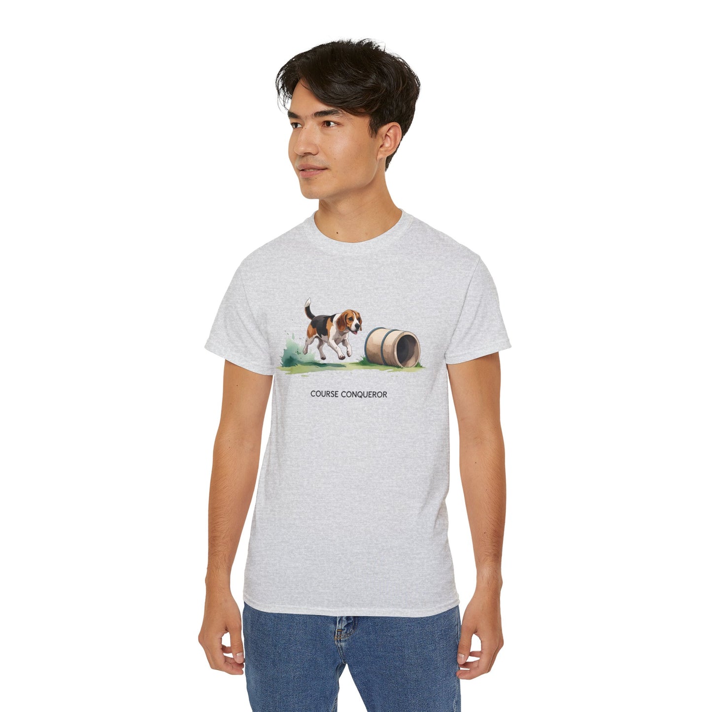 Dog Agility Tee - Course Conqueror | Beagle Graphic T-Shirt, Pet Enthusiast Gift, Animal Lover Apparel, Wearable Art for Dog Lovers
