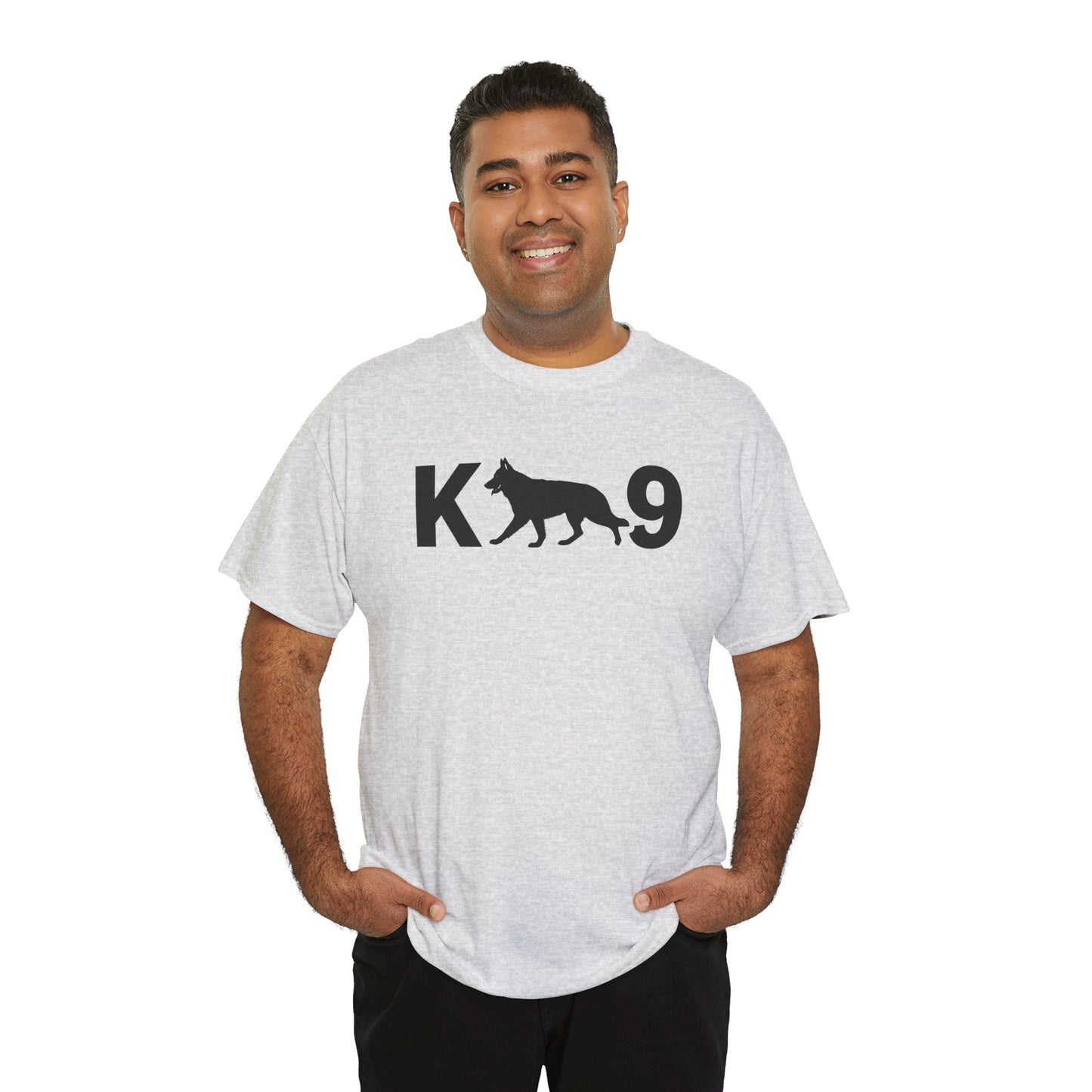 Black German Shepherd K9 Unisex Heavy Cotton Tee - Perfect for Dog Lovers, Pet Owners