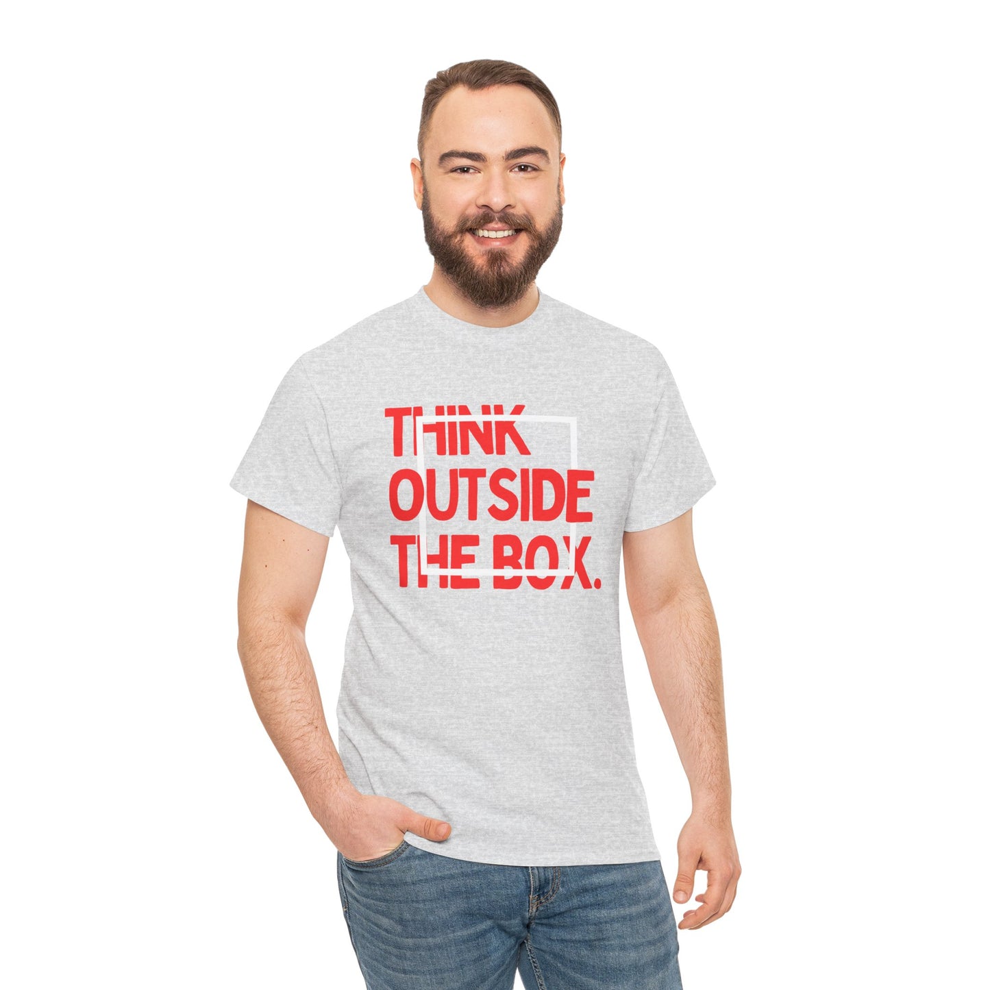 Creative Thinking Unisex Cotton Tee - Thin Out of Box, Inspirational Shirt, Motivational Gifts, Trendy Top for All Occasions, Perfect for Dreamers