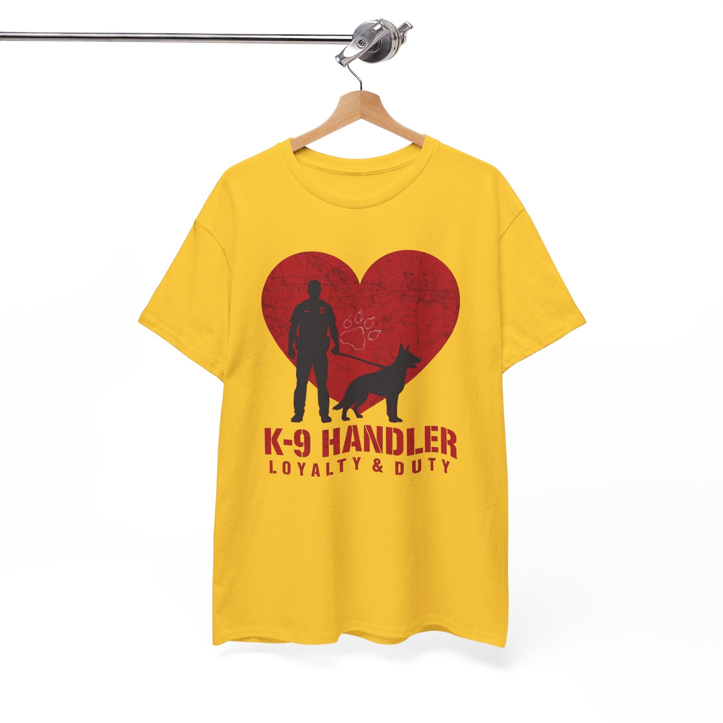 K-9 Handler Heavy Cotton Tee - Loyalty & Duty Shirt, Dog Lover Gift