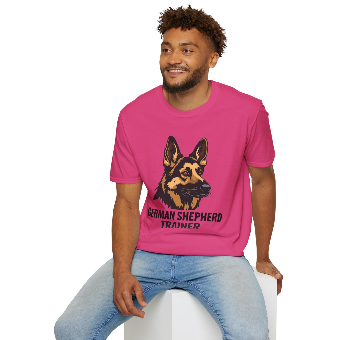 German Shepherd Trainer Unisex Softstyle T-Shirt, Dog Lover Gift, Pet Trainer Apparel