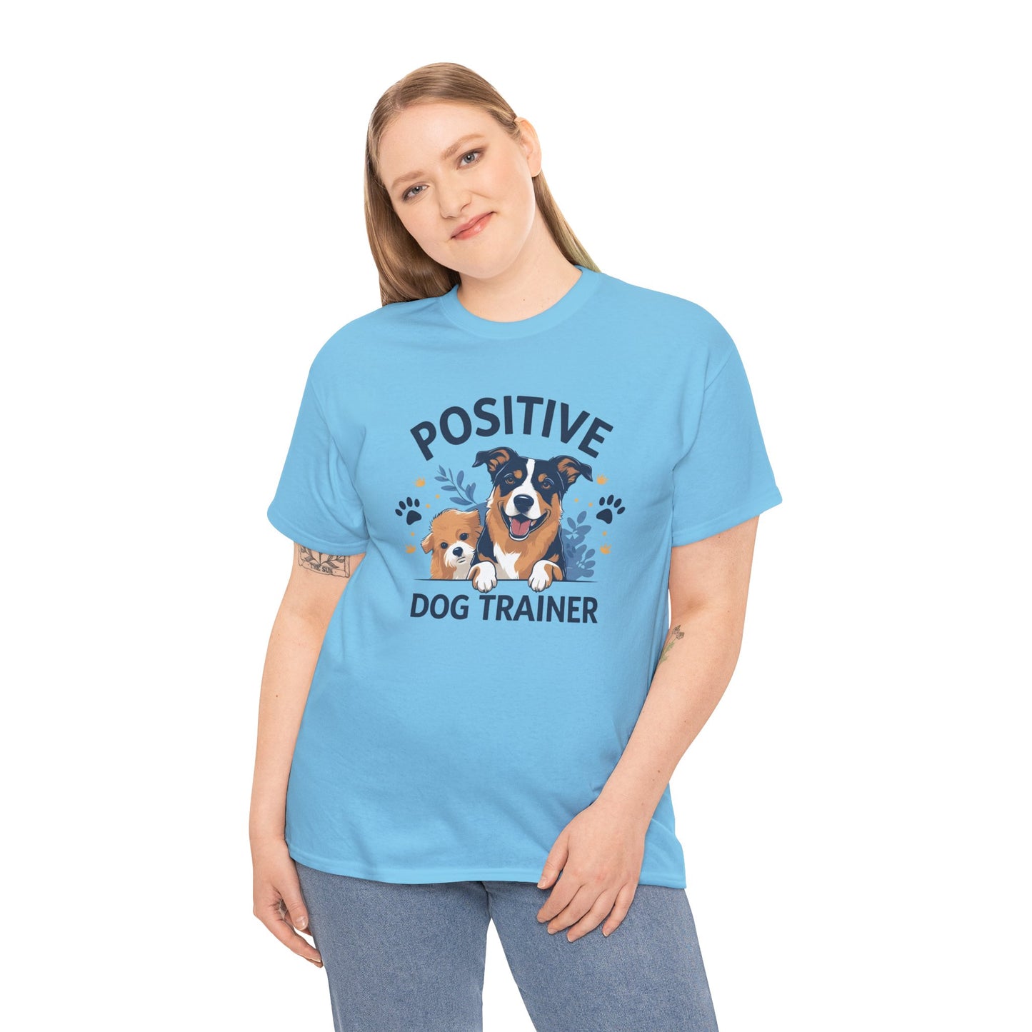 Positive Dog Trainer Tee, Dog Lover Gift, Unisex Cotton T-Shirt, Pet Training Apparel, Animal Care, Casual Dog Shirt