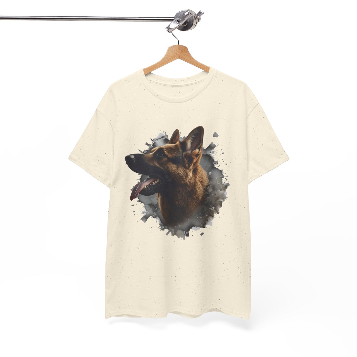 German Shepherd Lover Tee With 3D Design, Unisex Cotton Shirt, Dog T-Shirt, Pet Lovers Gift, Animal Enthusiast Apparel